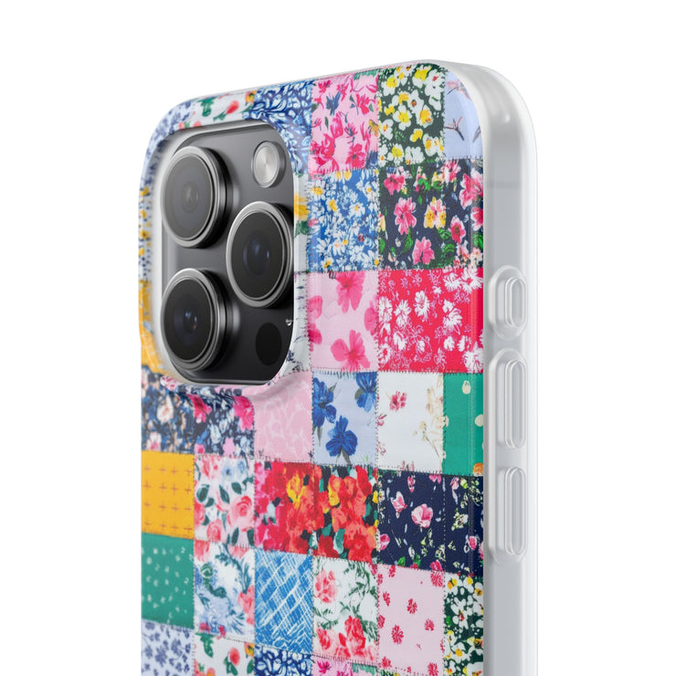 Collage Florals Stamps Flexi iPhone Cases