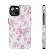 Pink Valentine Toile De Jouy Tough iPhone Case