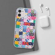 Collage Florals Stamps Flexi iPhone Cases