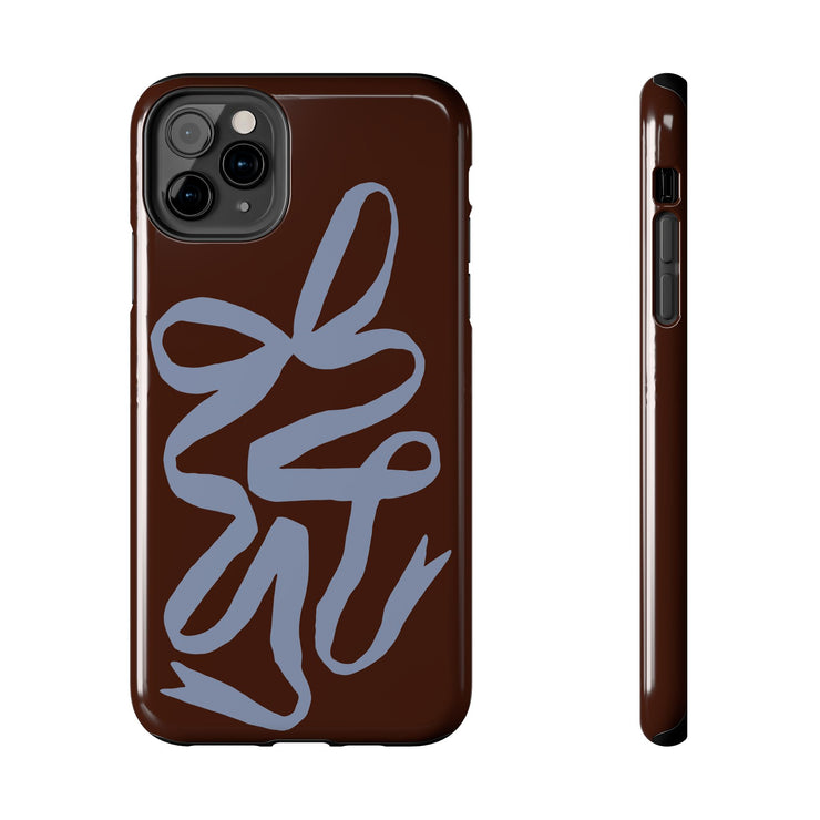 Mocha Ribbon iPhone Case