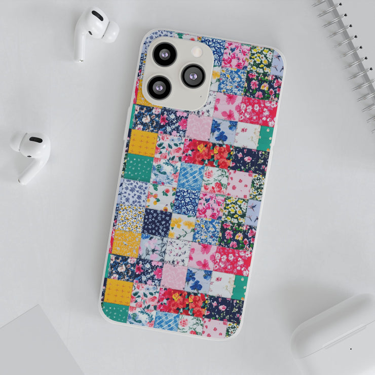 Collage Florals Stamps Flexi iPhone Cases