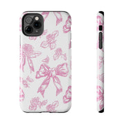 Pink Valentine Toile De Jouy Tough iPhone Case