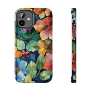 Floral Stained Glass Effect Tough iPhone Case