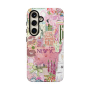 New York Pink Collage Samsung Cases