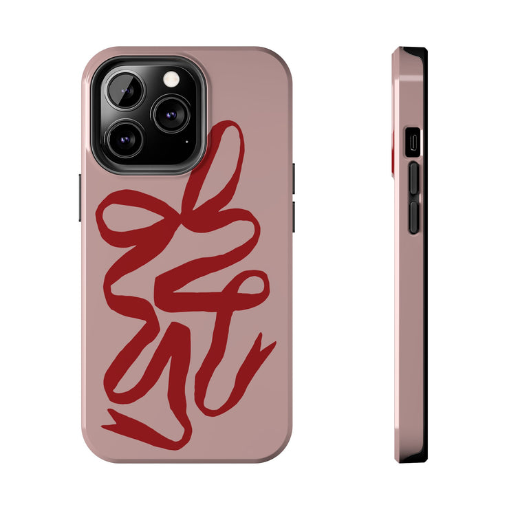 Valentine Ribbon Tough iPhone Case