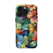 Floral Stained Glass Effect Tough iPhone Case