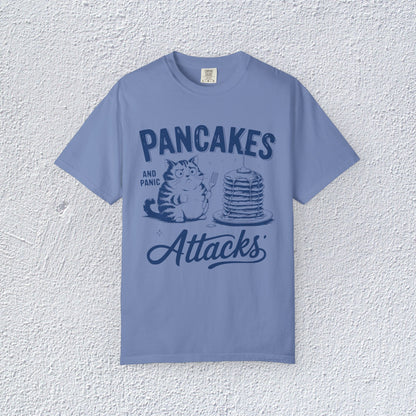 Pancakes and Panic Attacks T-Shirt, Mental Health Graphic Tee, Gift for Introverts