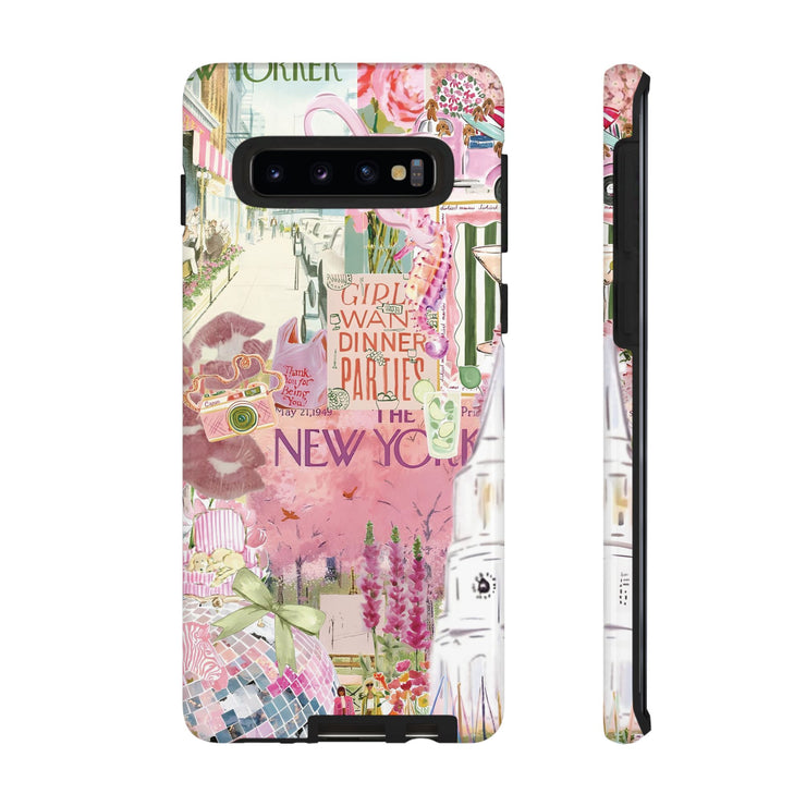 New York Pink Collage Samsung Cases