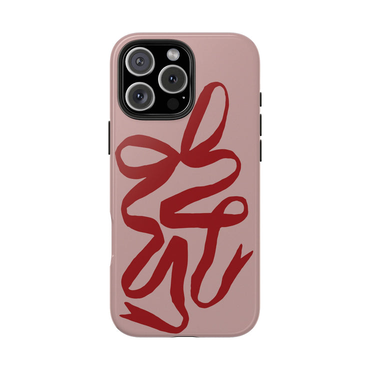 Valentine Ribbon Tough iPhone Case