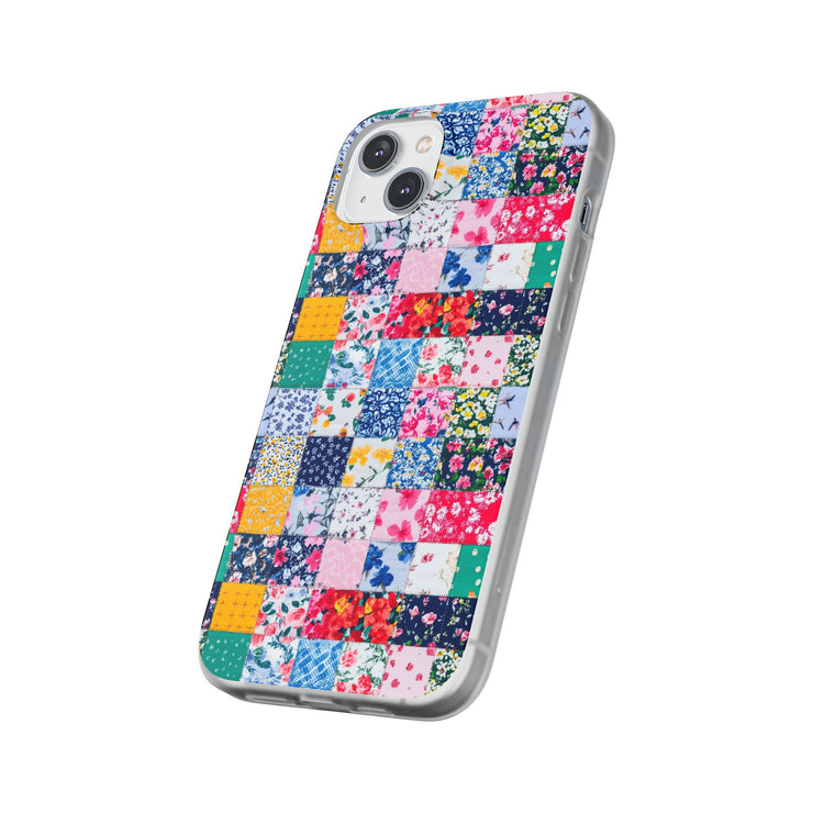 Collage Florals Stamps Flexi iPhone Cases