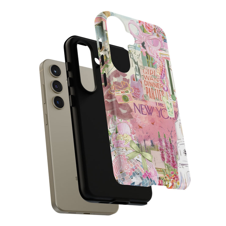 New York Pink Collage Samsung Cases