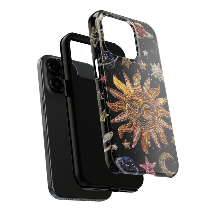 Sun Moon Star Faux Celestial Tough iPhone Case