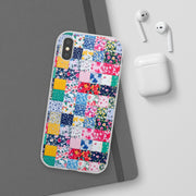 Collage Florals Stamps Flexi iPhone Cases