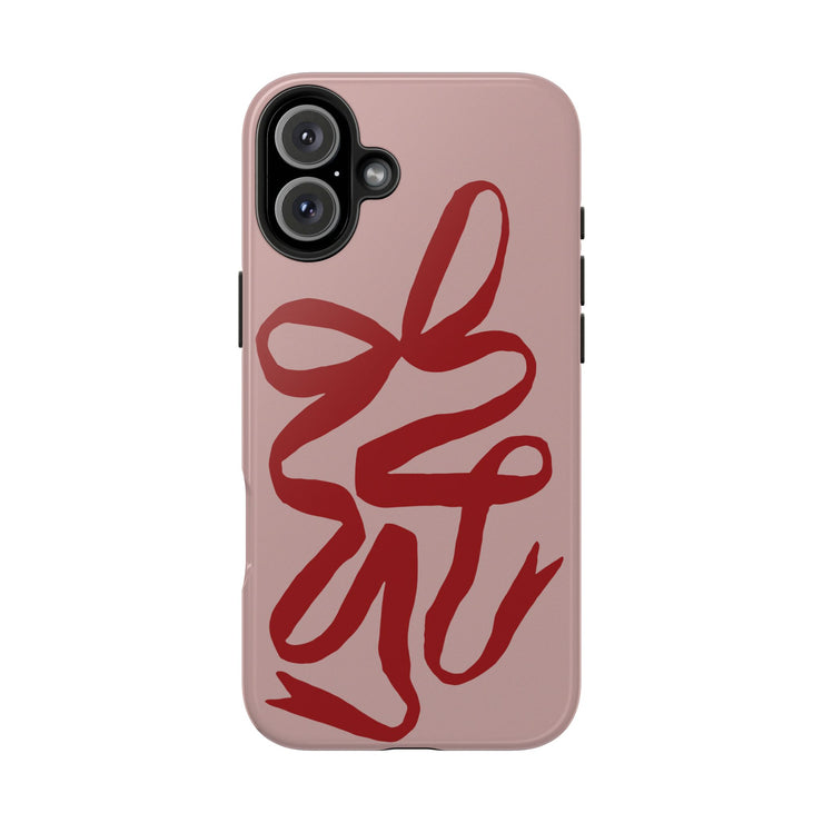 Valentine Ribbon Tough iPhone Case