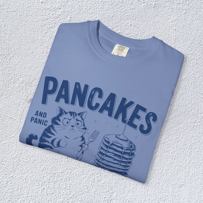 Pancakes and Panic Attacks T-Shirt, Mental Health Graphic Tee, Gift for Introverts