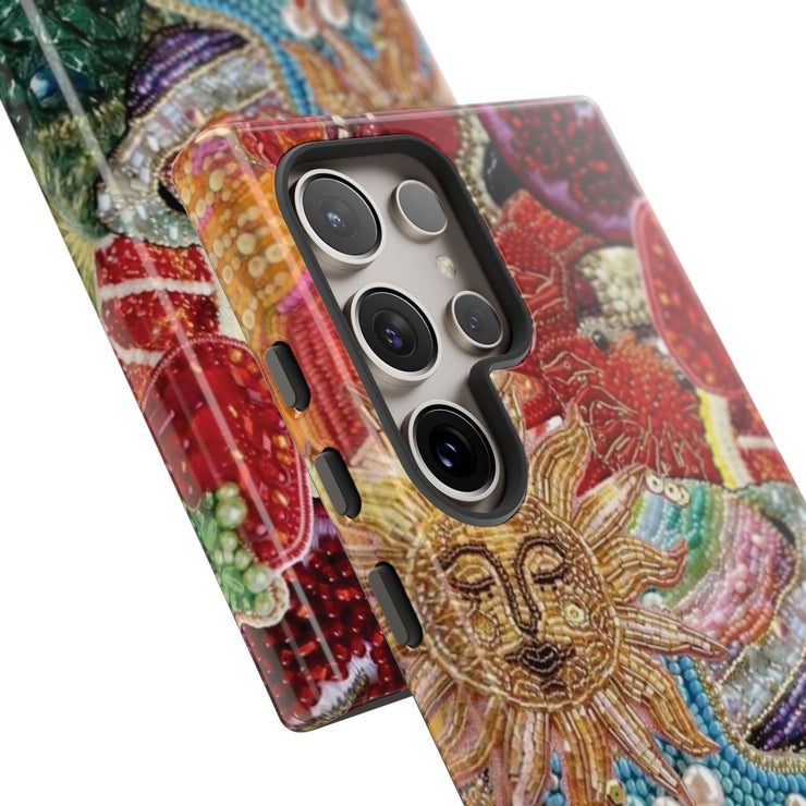 Vintage Mosaic Sun Samsung Cases