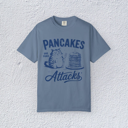 Pancakes and Panic Attacks T-Shirt, Mental Health Graphic Tee, Gift for Introverts