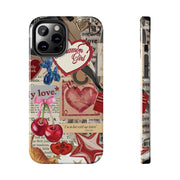 Cinnemon Girl Coquette Cherry With Bow Tough iPhone Case