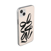 Black Bow on Cream Flexi iPhone Cases