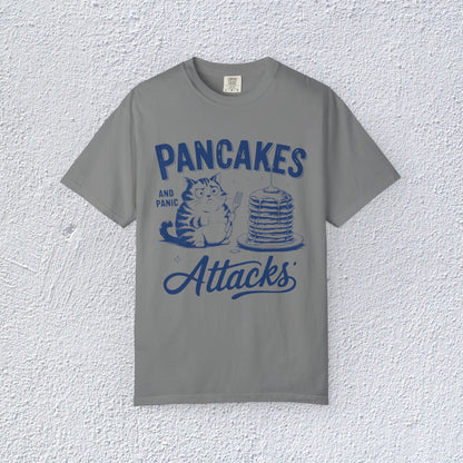 Pancakes and Panic Attacks T-Shirt, Mental Health Graphic Tee, Gift for Introverts