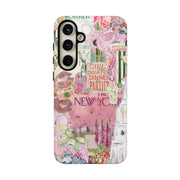 New York Pink Collage Samsung Cases