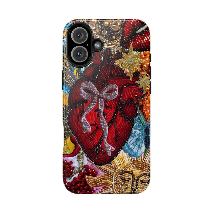 Vintage Heart Mosaic Collage iPhone Case