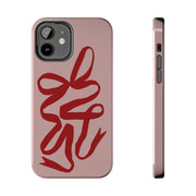 Valentine Ribbon Tough iPhone Case