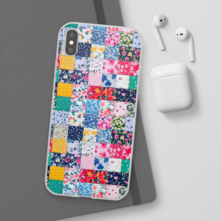 Collage Florals Stamps Flexi iPhone Cases