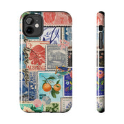 Vintage European Stamps Tough iPhone Case