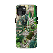 Green Vintage Mosaic Collage iPhone Case