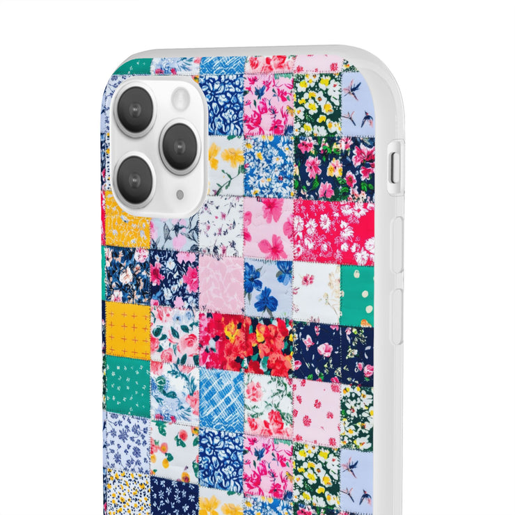 Collage Florals Stamps Flexi iPhone Cases