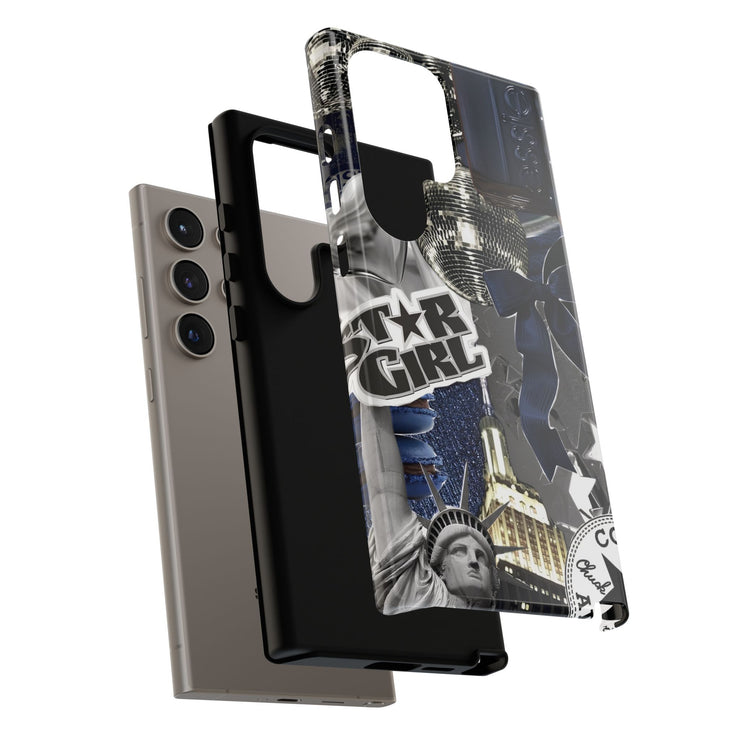 Star Girl Blue Collage Tough Samsung Cases