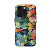 Floral Stained Glass Effect Tough iPhone Case