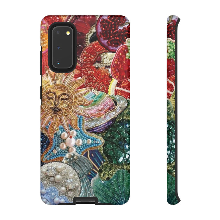 Vintage Mosaic Sun Samsung Cases