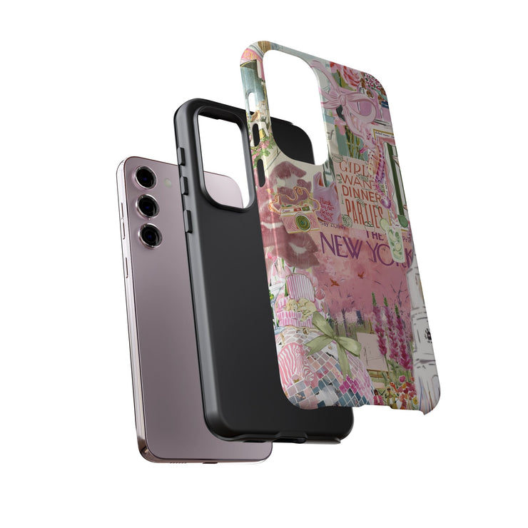 New York Pink Collage Samsung Cases