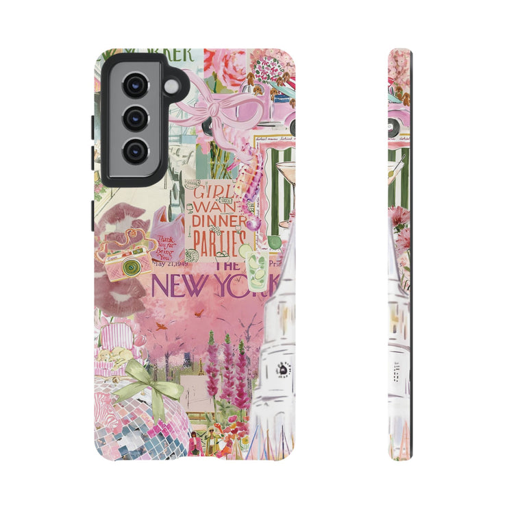 New York Pink Collage Samsung Cases