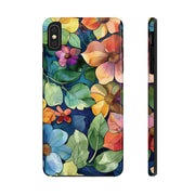 Floral Stained Glass Effect Tough iPhone Case