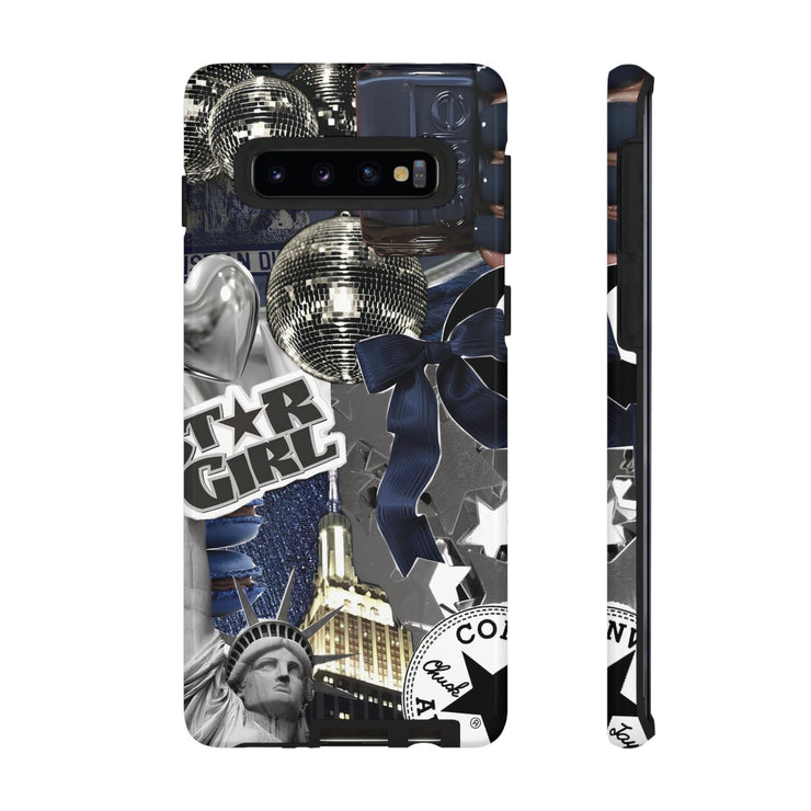 Star Girl Blue Collage Tough Samsung Cases