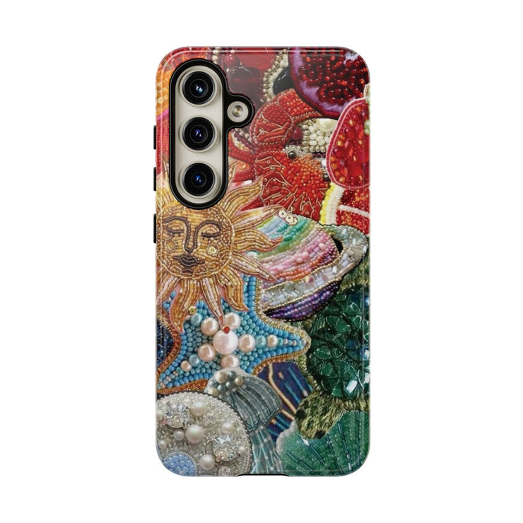 Vintage Mosaic Sun Samsung Cases