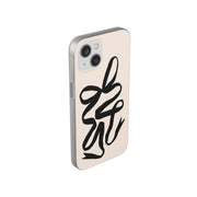 Black Bow on Cream Flexi iPhone Cases