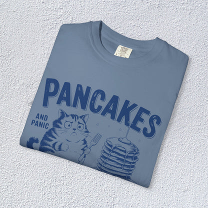 Pancakes and Panic Attacks T-Shirt, Mental Health Graphic Tee, Gift for Introverts