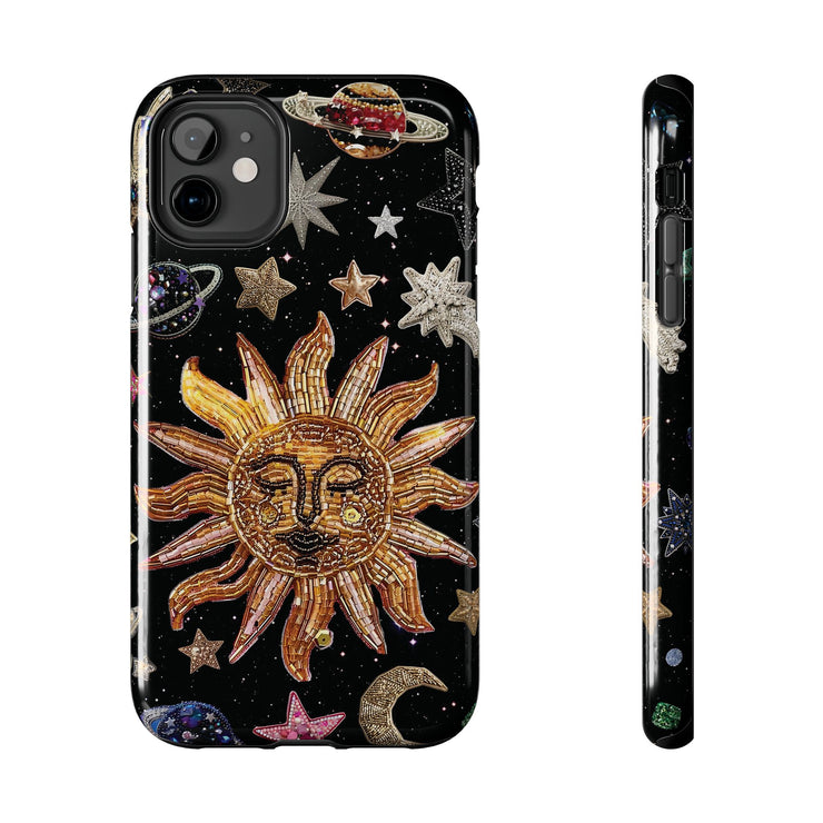 Sun Moon Star Faux Celestial Tough iPhone Case