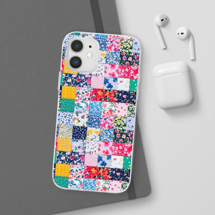 Collage Florals Stamps Flexi iPhone Cases