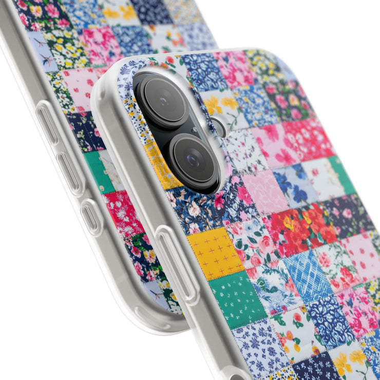 Collage Florals Stamps Flexi iPhone Cases