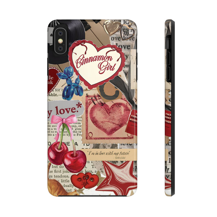 Cinnemon Girl Coquette Cherry With Bow Tough iPhone Case