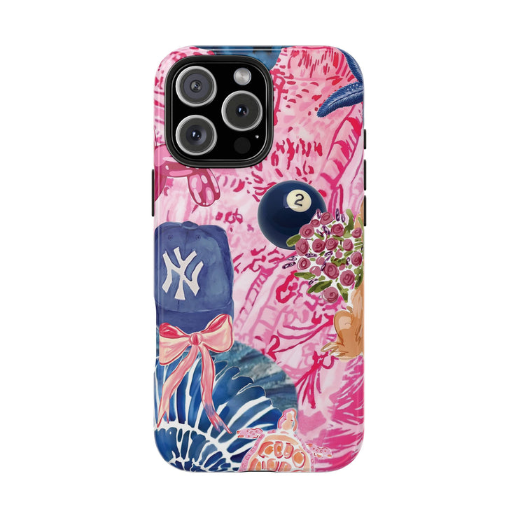 Coquette 7 Ball Collage Tough iPhone Case