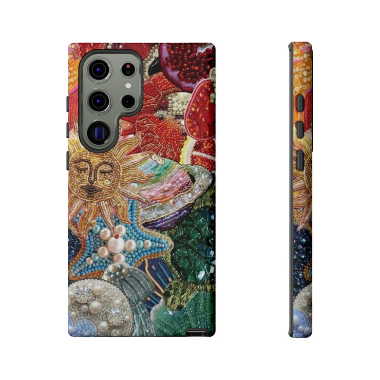 Vintage Mosaic Sun Samsung Cases