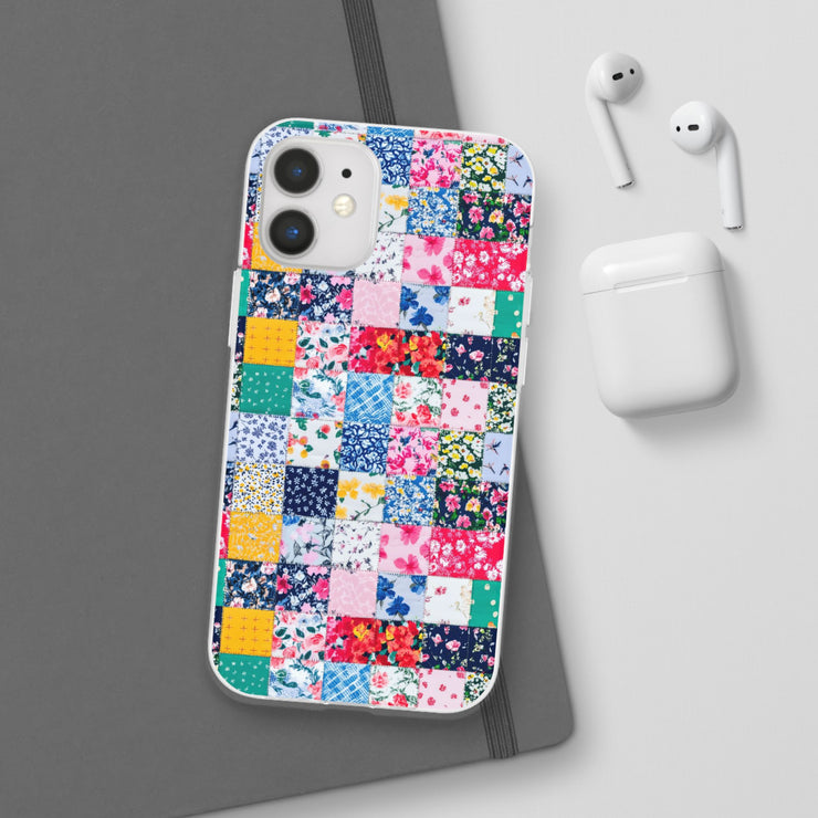 Collage Florals Stamps Flexi iPhone Cases