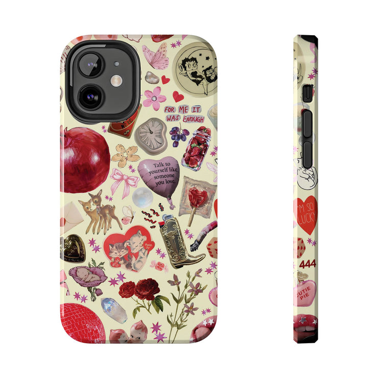 Cool Coquette Collage Tough iPhone Case