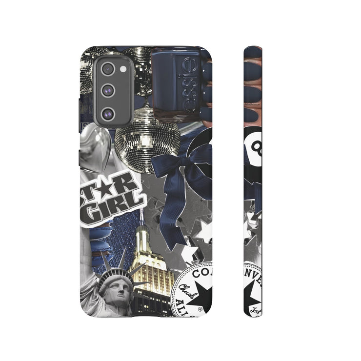 Star Girl Blue Collage Tough Samsung Cases